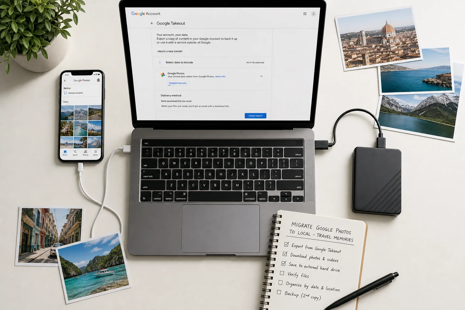 Illustration for How to Migrate Your Travel Photos from the Cloud to a Local App